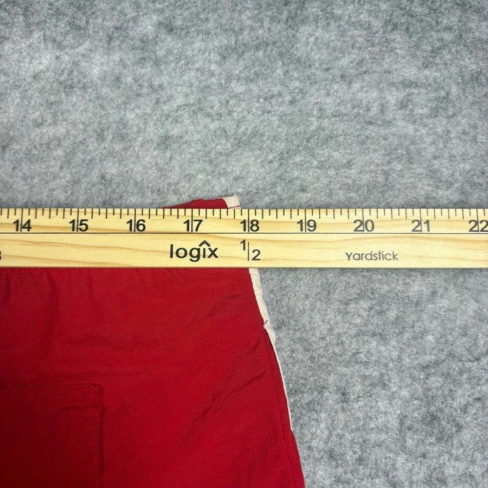 Vintage Nike Swim Trunks Red Nylon Mesh Lined Striped Shorts Mens Medium